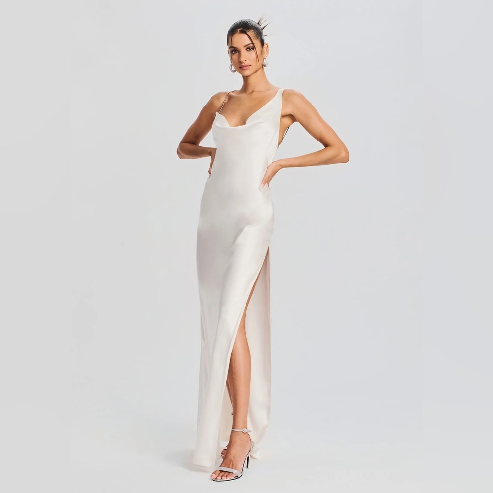 NWT Retrofete Morena Dress XS White Satin